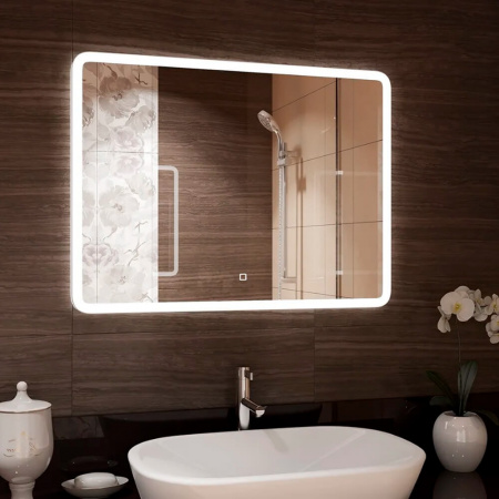 Зеркало DEMURE 80 800х700мм (LED-подсветка, сенсорный выключатель)