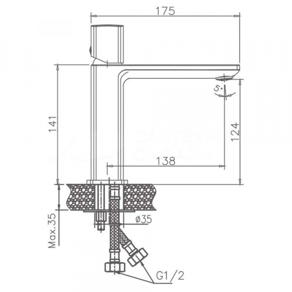 Смеситель для раковины Haiba HB10577 размеры Смеситель для раковины Haiba HB10577 размеры