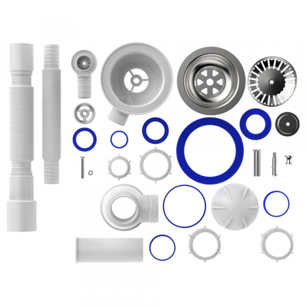 Сифон для мойки Aquant 3 1-2х40 мм AB0139-20-MR комплектация