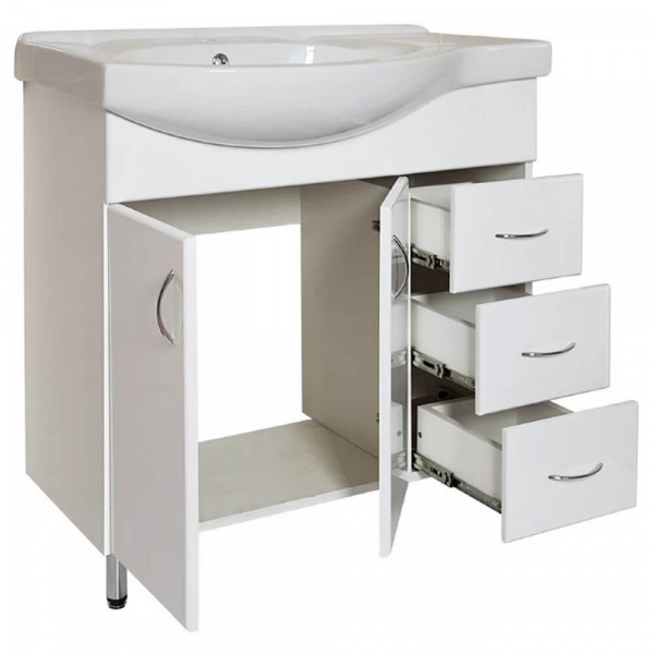 Тумба напольная AquaLine Комфорт Коралл 82 3 ящика