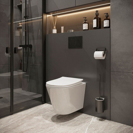 Унитаз подвесной NIAGARA Vista NG-9302 безободковый, сиденье полипр. тонкое микрол. (495х365х375мм)