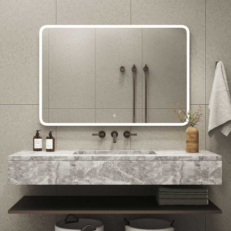 Зеркало ДЕМУР/Demure 120 1200x700мм (LED-подсветка, сенсорный выключатель)