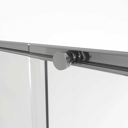 Душевой уголок 100х90х195 ПРЯМОУГ без подд профиль ХРОМ стекло (6мм) ПРОЗРАЧНОЕ NG-64-10A-A90-34