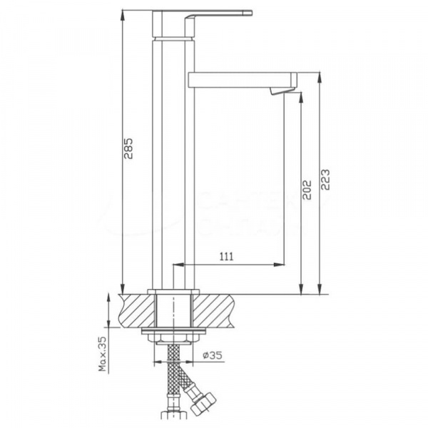 Смеситель для раковины Haiba HB1102 размеры