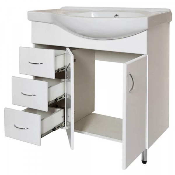 Тумба напольная AquaLine Комфорт Коралл 82 3 ящика