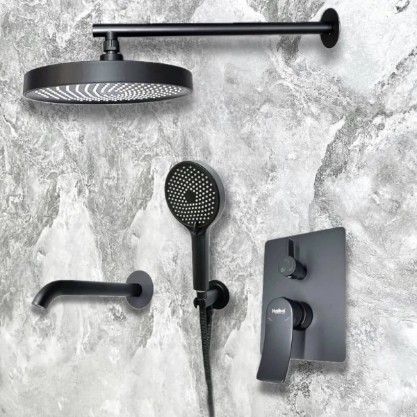 Душевая система встраиваемая Haiba HB80553-7 черная