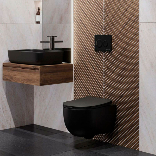 Кнопка смыва Berges Novum O5 040065 черная