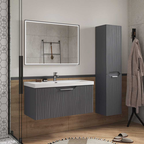 Пенал подвесной Equil Mirage 36 R с бельевой корзиной