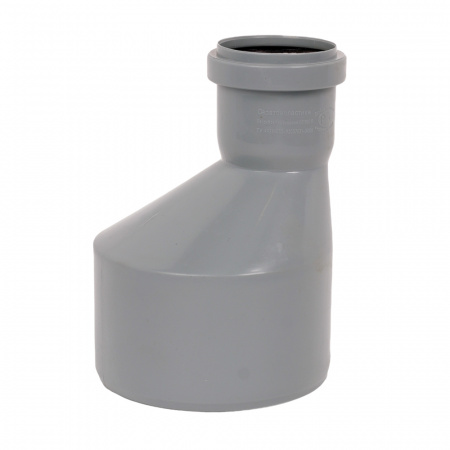 Переходной патрубок ППР Ø110х50мм СЕРЫЙ для внутренней канализации (25)