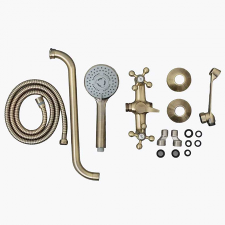 Смеситель на ванну длинный излив HAIBA HB2619-4 БРОНЗА двуручный (лат.)