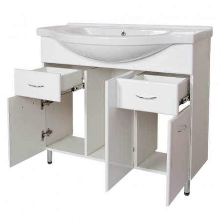 Тумба в ванную комнату ЭЛЬБРУС 100/2 под умывальник ЭЛЬБРУС 100