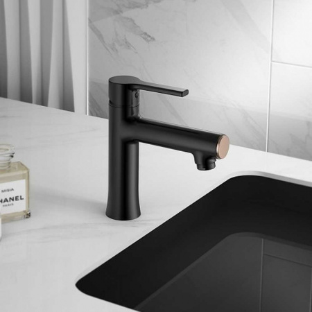 Смеситель на раковину HAIBA HB10652-7 ЧЕРНЫЙ (лат., 35мм)