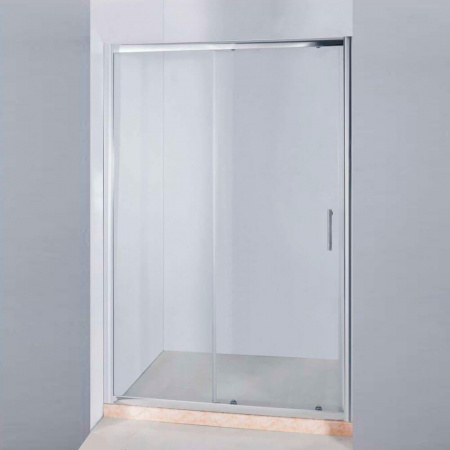 Душевое ограждение 140х185, 1 раздвижная дверь, стекло ПРОЗРАЧНОЕ 6мм