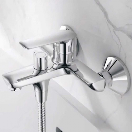 Смеситель на ванну короткий излив HAIBA HB60563 (лат., 35мм)