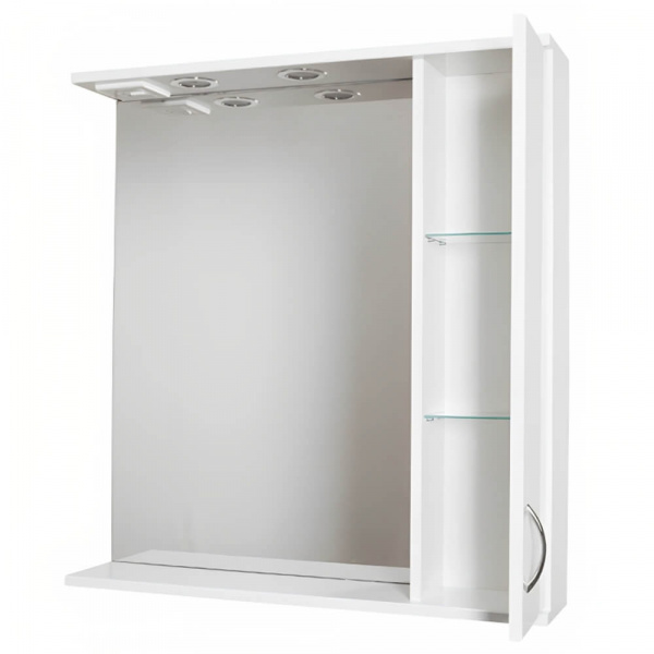 Зеркало со шкафом AquaLine Панда 75 правое 