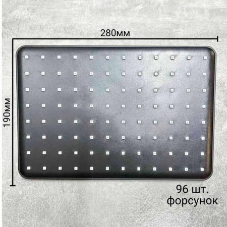 Смеситель для душа (зонт, квадрат) со стойкой HAIBA HB24639-7 ЧЕРНЫЙ (лат., с изливом)(4)