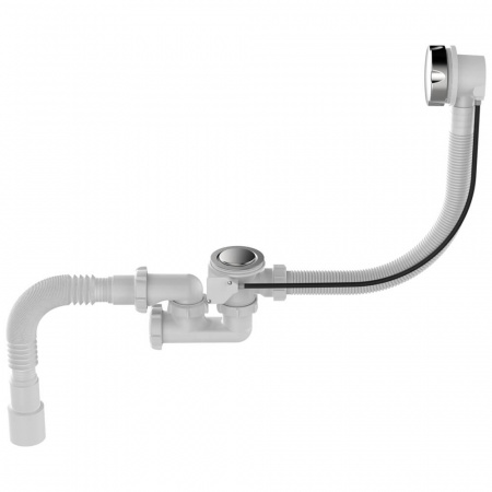 Сифон для ванны регулир. 1 1/2"х40 с выпуск. и перелив. с г.т.40х40/50 полуавтомат V312-18-MR (18)