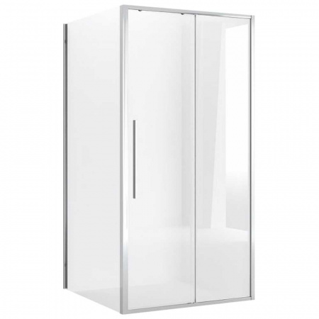 Душевой уголок 100х90х195 ПРЯМОУГ без подд профиль ХРОМ стекло (6мм) ПРОЗРАЧНОЕ NG-64-10A-A90-34