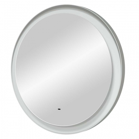 Зеркало ПЛАНЕТ/Planet D800мм (LED-подсветка, бесконт.сенс выкл, ореольная подсветка, рама МДФ БЕЛЫЙ)