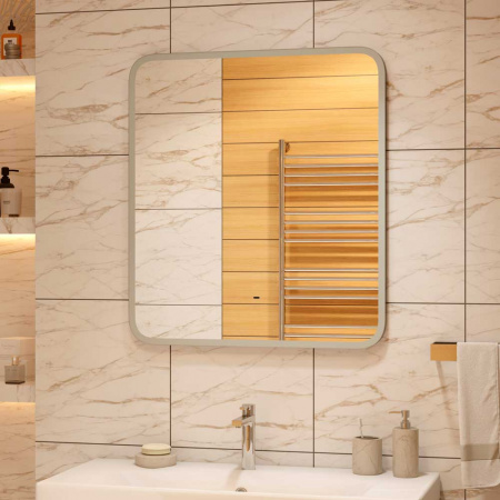 Зеркало ГЛАМУР/Glamour 80 800х900мм (LED-подсветка, бесконтактный сенсорный выключатель)