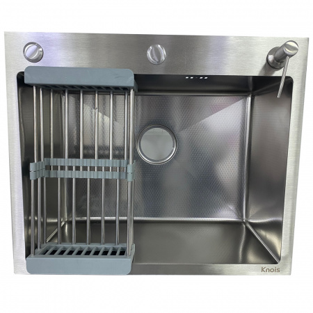 Мойка кухонная врезная Dikalan KN605005 МАТОВЫЙ нерж.сталь SUS-304 600х500х220мм 