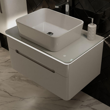 Тумба в ванную комнату подвесная SHINE 75 под умывальник ДЖОЙ 46