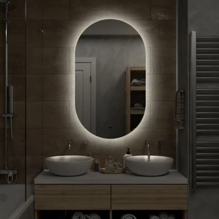 Зеркало FLEUR 50 500х1000мм (LED-подсветка, бесконтактный сенсор, ореольная ХОЛОД подсветка) Зеркало FLEUR 50 500х1000мм (LED-подсветка, бесконтактный сенсор, ореольная ХОЛОД подсветка)
