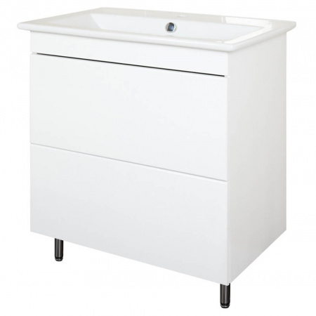 Тумба в ванную комнату ЭЛИНА 75/2 PUSH под умывальник ЭЛИНА 75