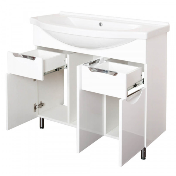 Тумба напольная AquaLine Эльбрус 80 2 ящика