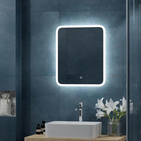 Зеркало BRUNO 60 600х800мм (LED-подсветка, сенсорный выключатель, ХОЛОД подсветка) Зеркало BRUNO 60 600х800мм (LED-подсветка, сенсорный выключатель, ХОЛОД подсветка)
