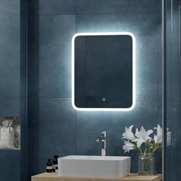 Зеркало Континент Bruno LED 60x80 ЗЛП163 с подсветкой  Зеркало Континент Bruno LED 60x80 ЗЛП163 с подсветкой