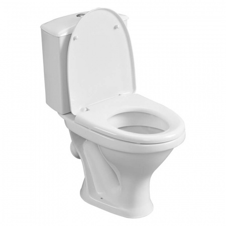 Унитаз-компакт "ВЕСТ" косой выпуск, сиденье полипропилен, арматура 1-режимная