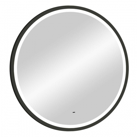 Зеркало СТИЛЬ/Style Black D800мм (LED-подсветка, бесконтакт сенсорный выключатель, рама МДФ ЧЕРНЫЙ)