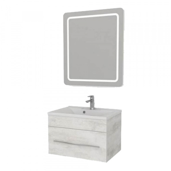 Тумба подвесная Kaksa Кристал 65 серая