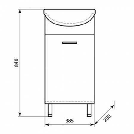 Тумба в ванную комнату АЗОВ 40 под умывальник АЗОВ 40