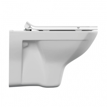 Унитаз подвесной CARINA XL CLEAN ON безободковый, сиденье легкосъемное тонкое, дюропласт, микролифт