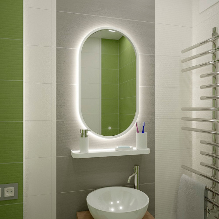 Зеркало PRIME WHITE 450х800мм (LED-подсветка, сенсорный выключатель, рама МДФ БЕЛЫЙ) Зеркало PRIME WHITE 450х800мм (LED-подсветка, сенсорный выключатель, рама МДФ БЕЛЫЙ)
