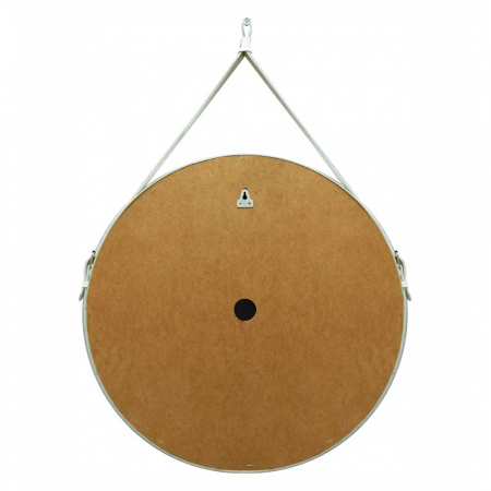 Зеркало МИЛЛЕНИУМ/Millenium D650мм на ремне из натуральной кожи (LED-подсветка, сенсор, БЕЛЫЙ цвет)