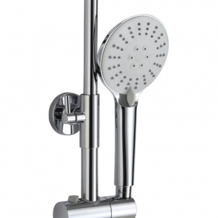 Смеситель для душа (зонт, круг) со стойкой HAIBA HB24814 (лат., с изливом)(4)