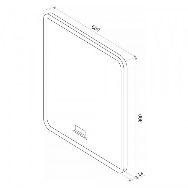 Зеркало Континент Glamour LED 60х80 ЗЛП130