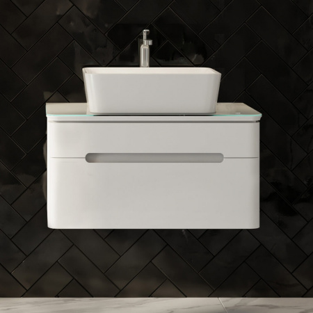 Тумба в ванную комнату подвесная SHINE 75 под умывальник ДЖОЙ 46