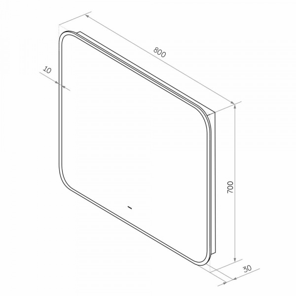 Зеркало CONTINENT Torry ЗЛП1700 80х70
