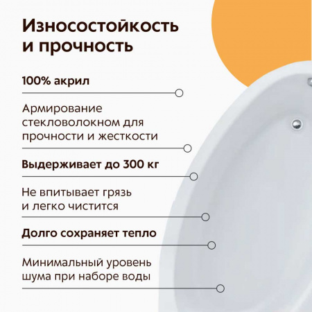 Ванна акриловая асимметричная ГОА 150х100см левосторонняя Ванна акриловая асимметричная ГОА 150х100см левосторонняя