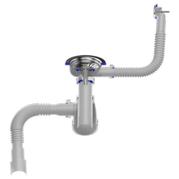 Сифон для мойки Aquant 3 1-2х40 мм AB0139-20-MR