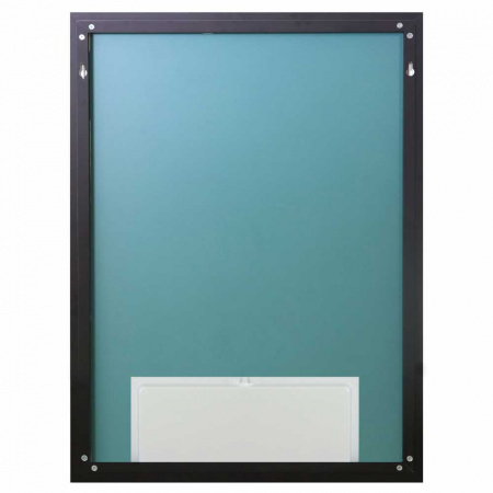 Зеркало МЕРИДИАН/Meridian 60 600х800мм(LED-подсв., беск.сенс.выкл, ореол ТЕПЛАЯ под, рама ал ЧЕРНАЯ)