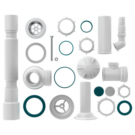 Сифон для умывальника 1 1/4"х40 с мет.реш. с отв. с/м, г.т. 40х40/50 S2045-30-MR (30)