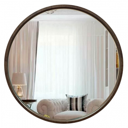 Зеркало МУН КОРИЧНЕВЫЙ D700мм в МДФ раме 55мм