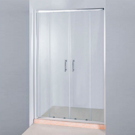Душевое ограждение 160х185 2 раздвижные двери, стекло ПРОЗРАЧНОЕ 6мм