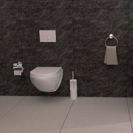 Кнопка BERGES L2 (Line) матовый хром, для инсталляции NOVUM, 040012 (226х165х11мм)