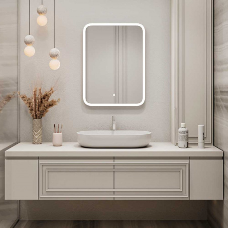 Зеркало ГЛАМУР/Glamour 70 700х900мм (LED-подсветка, сенсорный выключатель)
